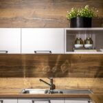 modern kitchen brown cabinets